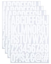2 Inch Sticky Vinyl Letter Number Stickers, 4 Sheets Self Adhesive Stick On Alph
