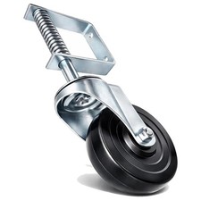 Gate Caster Wheel, 4  - Spring Loaded, 250 lb, 360  Swivel Tech Team