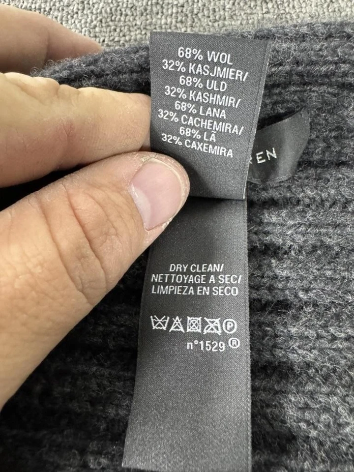 Ralph Lauren Black Label Sweater Womens Large Wool Cashmere Cardigan Shawl - Image 3 of 4