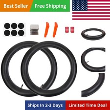 2 Pack of 3.25/3.50-16 90/100-16 Inner Tube and Repair Kit with Straight Stem...