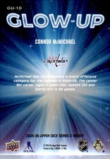 2025-26 Upper Deck #GU-10 Connor McMichael Glow-Up