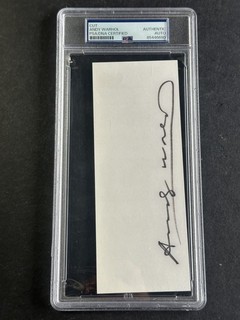 Andy Warhol ARTISTA ARTISTICO autografo firmato indice automatico carta taglio lastra PSA BAS