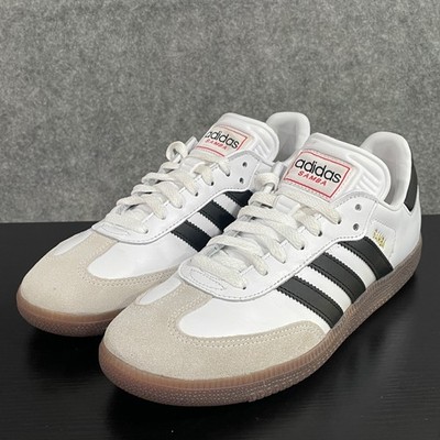 Adidas Samba Indoor Sneakers Womens 8.5 White Black Vivid Red