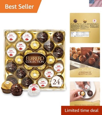 Luxurious 24 Ct Assorted Chocolates Gift Box, Including Raffaello and Rondnoir