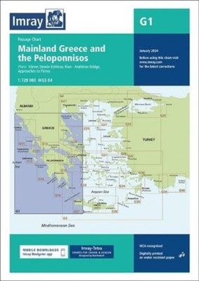 G1 Mainland Greece and the Peloponnisos: Passage Chart: 2024 SHEET MAP