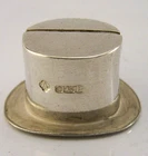 ASPREY STERLING SILVER TOP HAT MENU HOLDER 1995 NOVELTY