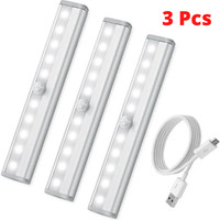 Lampe Bewegungsmelder 10 LED USB Wiederaufladbar 200Lm Schrank Treppe