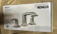 NEW  KOHLER RUBICON Low-Arc Widespread BRUSHED NICKEL Bathroom Faucet