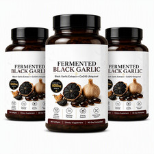 Fermented Black Garlic Softgels 180 Count Vegan Non-GMO 6000mg Health Supplement