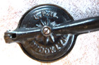 Cast iron lemon squeezer w/white ceramic cup "U. P. W.  BROOKLYN" -late 1800's — photo 4