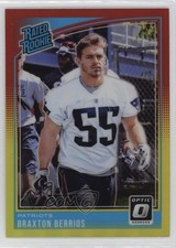 2018 Donruss Optic Rated Rookie Red & Yellow Prizm Braxton Berrios #192 11n6