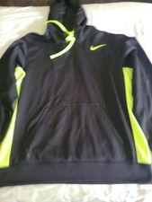 Black Neon Green Nike Therma Fit Medium Hoodie