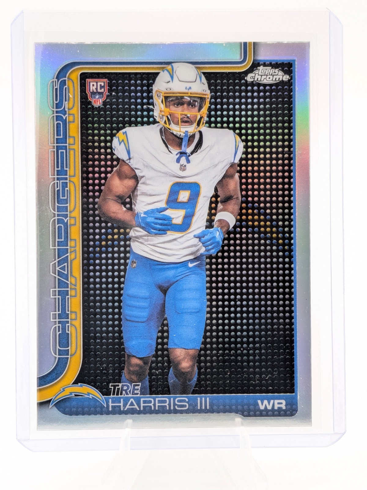 2025 Topps Chrome Tre Harris III Lightboard Logo Refractor Rookie SSP #338