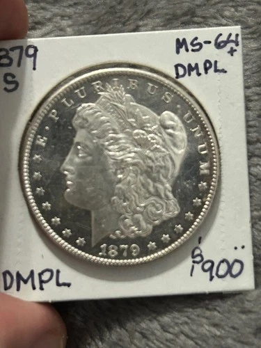 UNC 1879-S Choice+ MORGAN DOLLAR. Wonderful Mirrors. Guaranteed Never Cleaned.