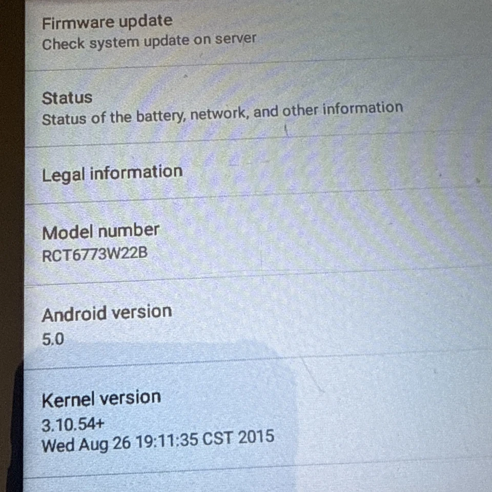 Tablet RCA 7 Voyager II Android 5.0 RCT6773W22 Azul 8.0 GB Rosa Probada Funciona Foto 3 de 4