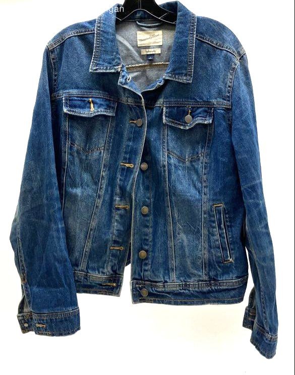 Women's UNIVERSAL THREAD solid Blue Jean Jacket -… - image 1
