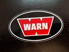 Warn 4x2 Oval Red Black Sticker Warn 4x2 Oval Red Black Sticker