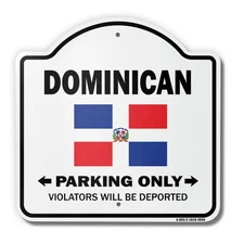 Dominican Parking 18" X 18" Heavy-Gauge Aluminum Architectural Sign