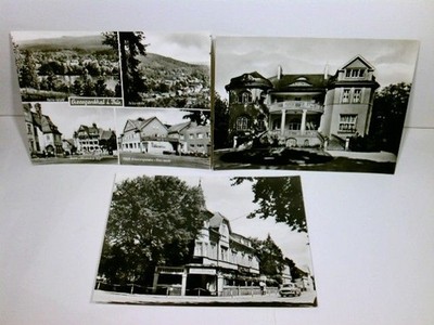 3 AK Georgenthal i. Thür.; Mehrbild; Haus Eichengrund; Cafe Adler; ungelaufen, c