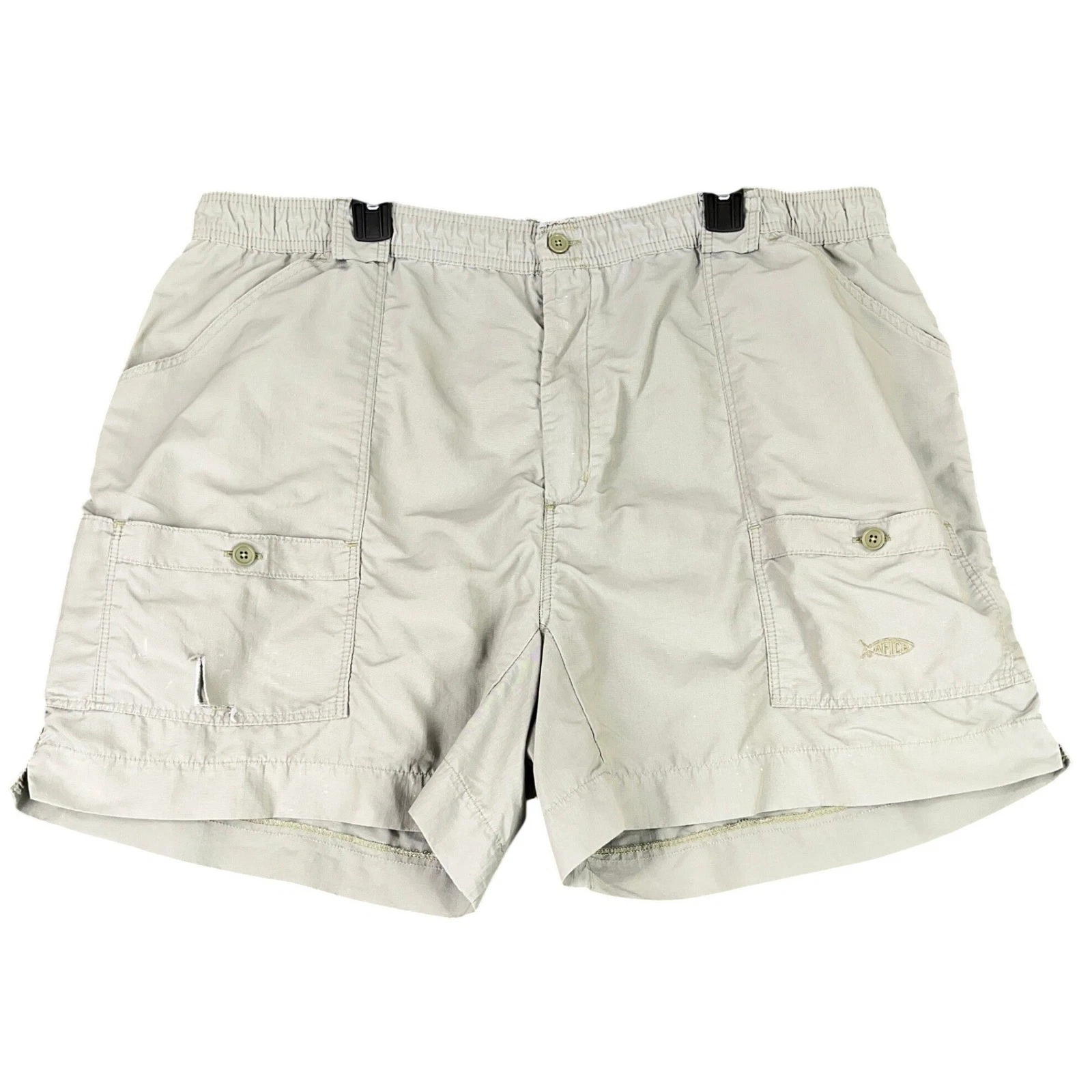 AFTCO Performance Fishing Shorts Mens 44 Nylon Cargo Pocket Utility