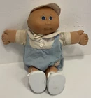1985 Cabbage Patch Kid Baby Boy Doll Bald Signed Xavier Roberts Blue Eyes VTG