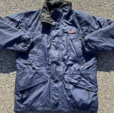 Vintage Nike Team USA Official Puffer Jacket Mens Size L Large Navy