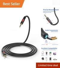 3ft AUX Cable with Gold-Plated Connectors - Ideal for Beats  More