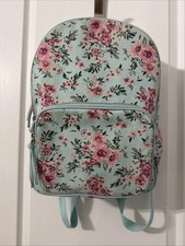 Beautiful Floral Mint Green Backpack Great Condition