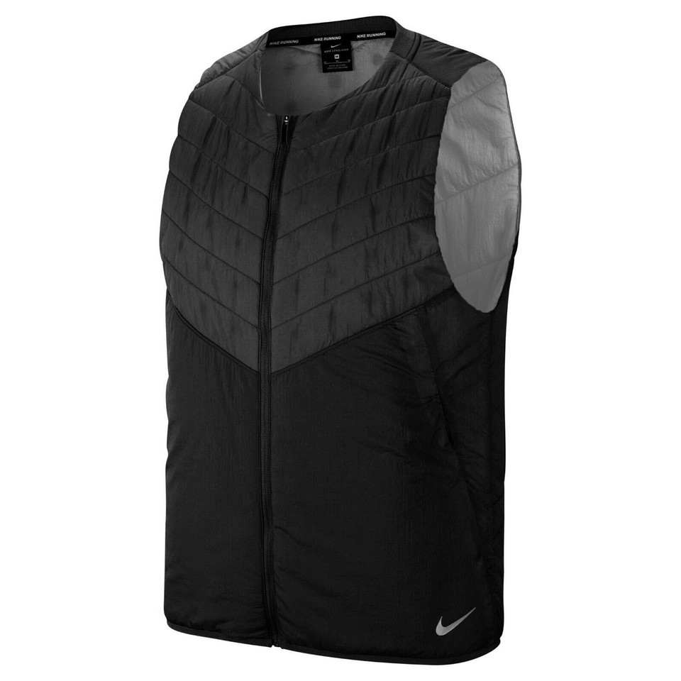 Nike Aerolayer Men's Black WaterRepellant Cold Weather Running Vest eBay