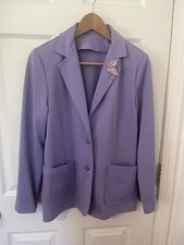 Women s Vintage Purple Pant Suit Size Medium comes with a vintage butterfly Pin