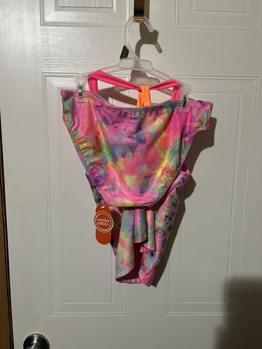 NWT Girls 2pc. Swimsuit with Unicorn and Butterflies size 14/16 - Picture 4 of 5