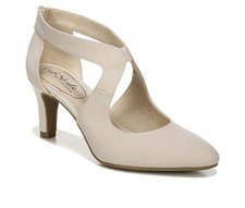 LifeStride Giovanna 2 Pump Women's US 9 Beige Leather Almond Toe Slip-On RHS4797