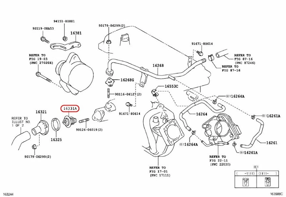 Toyota Supra 1/2JZ GE GTE Thermostat 90916-03093 OEM Genuine - Изображение 3 из 4