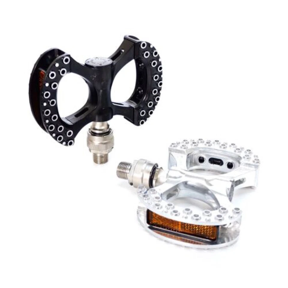 MKS Lambda Ezy SUPERIOR 9/16" Pedal Plateado Negro MTB Montaña Carretera Bicicleta Plegable Foto 4 de 4