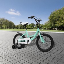 Bicicletta da bambino 16 pollici ragazzo bicicletta per da 5-8 anni con ruote di supporto bike verde