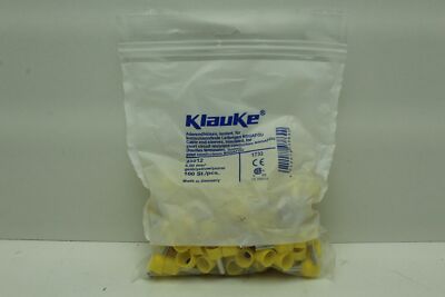 Klauke 43512 wire end ferrules, insulated, yellow 6mm² (package = 100 PCs.) ''New''