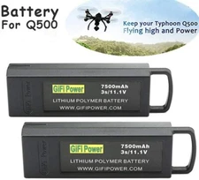 2 Pack 7500mAh 3S LiPo Battery for YUNEEC Q500 Q500+ Q500+PRO Q500 4K Typhoon G 