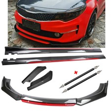 Carbon Fiber Look Front Lip Chin Bumper Side Skirt For Kia Optima Body Kits Carbon Fiber Look Front Lip Chin Bumper Side Skirt For Kia Optima Body Kits