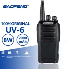Baofeng UV-6 Walkie Talkie 128 Channel UHF VHF Dual Band 8W Two Way Radio