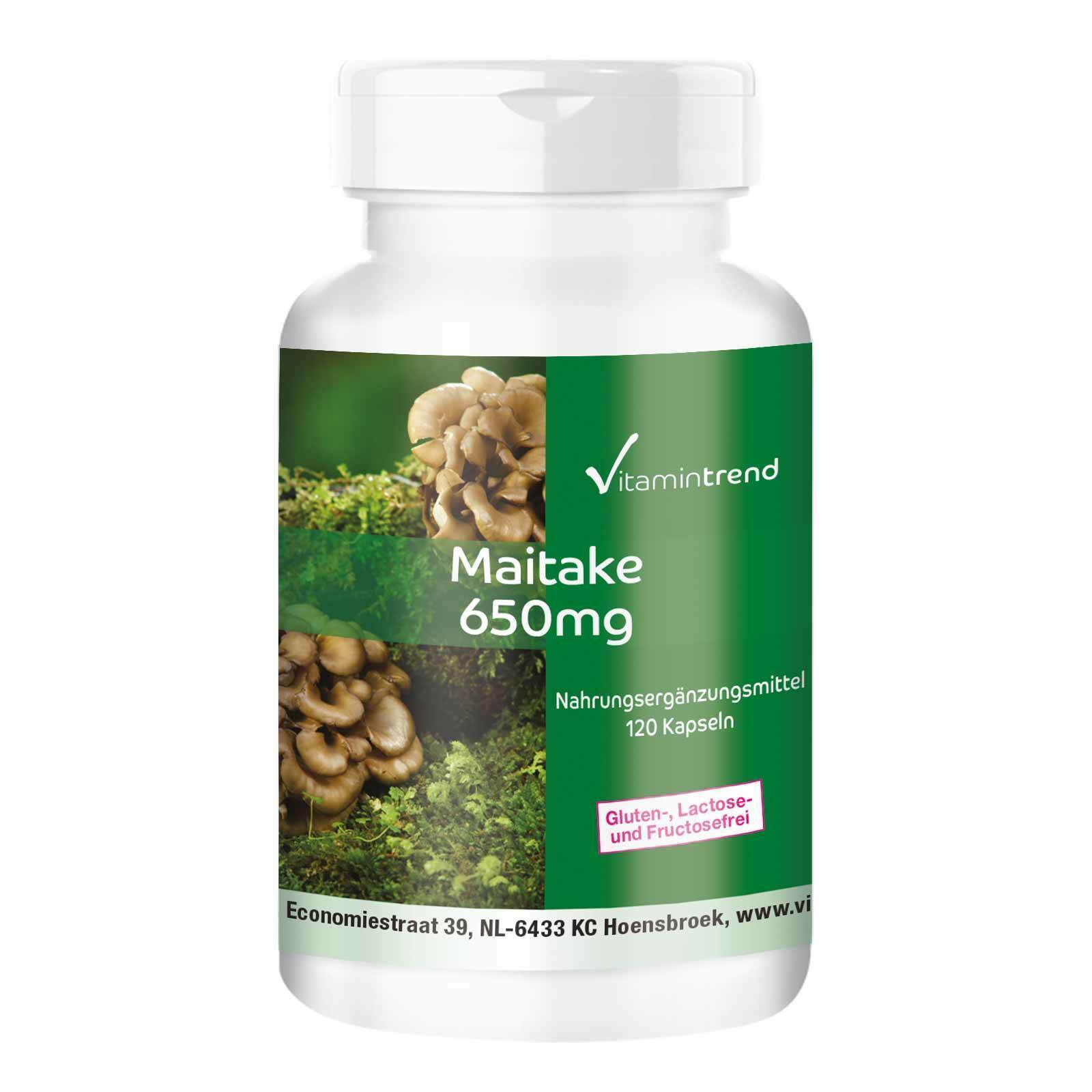 Maitake 650 mg - 120 capsule per 2 mesi, fungo medicinale funzionale |...