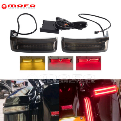 LED Saddlebag Turn Signals Lamp Running/Brake Light For Harley Touring Models 