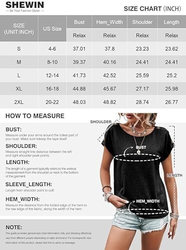 SHEWIN Top Casual Crewneck Short Sleeve Tee Shirts Dressy Blouses, Pink, Small - Picture 5 of 5