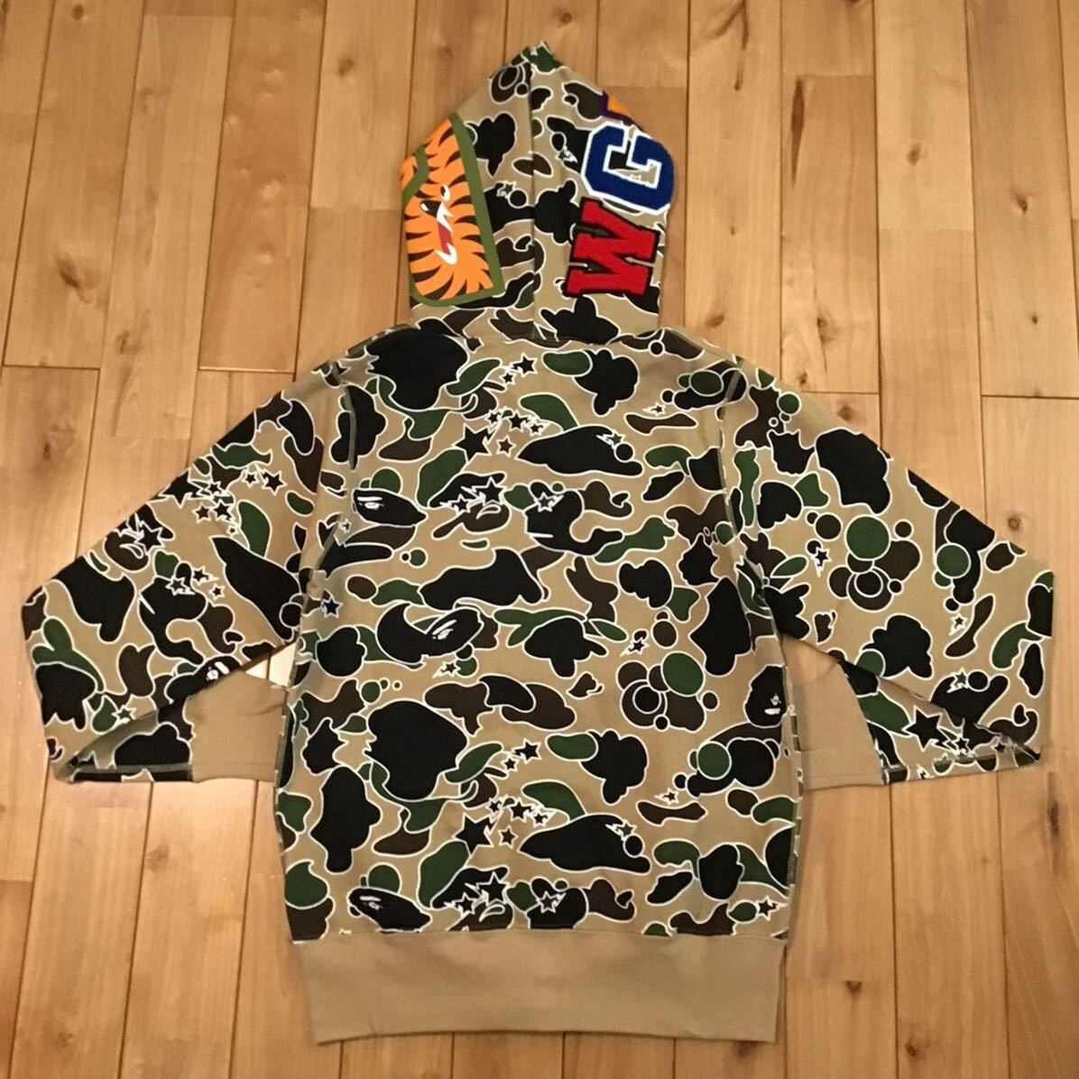 BAPE Sta camo shark full zip hoodie a bathing ape star Size S