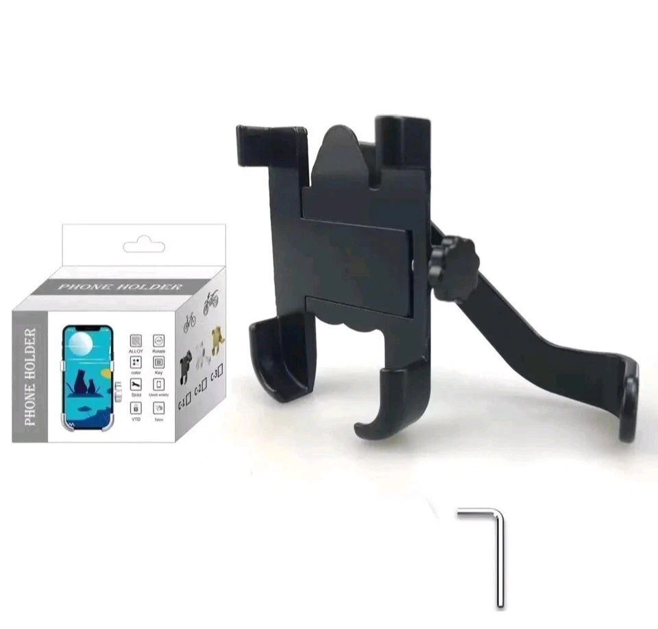 Alu Motorrad Fahrrad Roller Halterung Handy Rückspiegel Halter - Bild 2 von 4