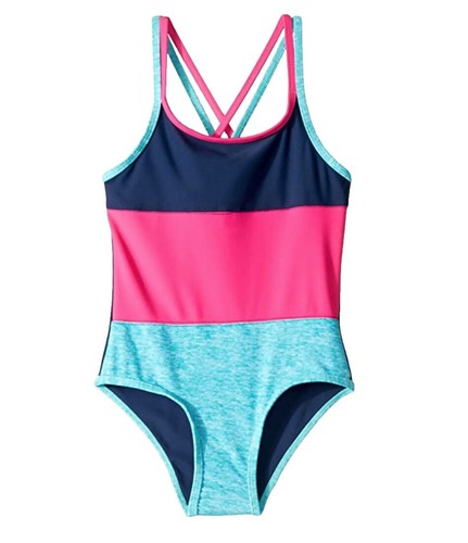 Kanu Surf Girls UPF 50 Beach Sport Criss-Cross One Piece Swimsuit