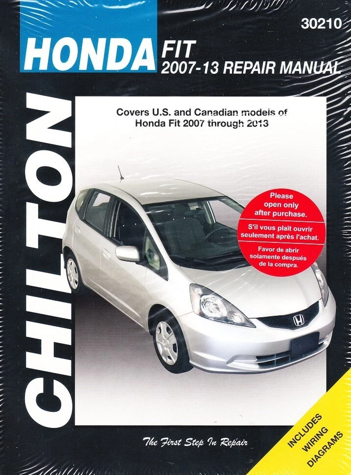 PRINTED BOOK 2007-2013 Honda Fit Chilton's Repair Service Manual 22029