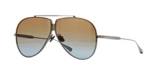 Valentino XVI Black Rhodium/Dark Brown Shaded Blue Gradient (BLK) Sunglasses