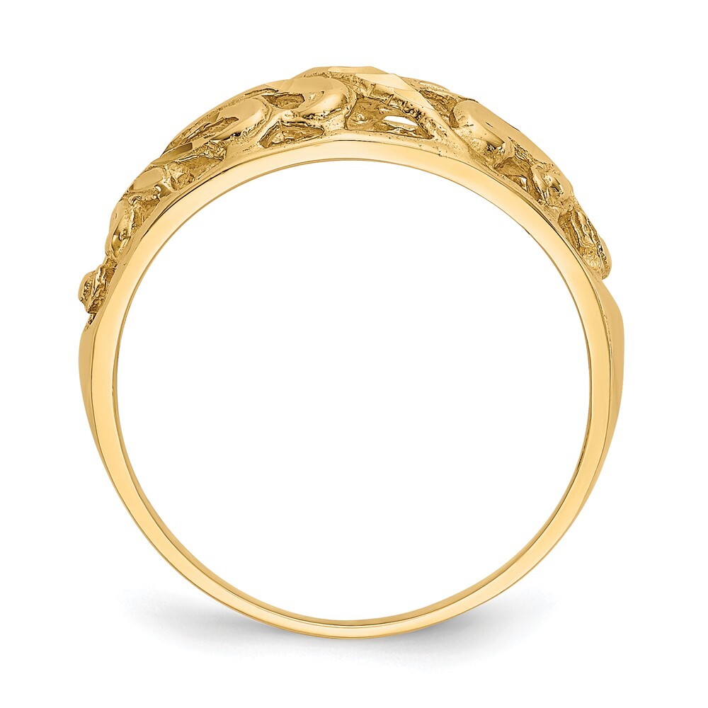 10k Yellow Gold Paisley Design Dome Ring For Womens Size 7 | eBay