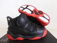 Nike Air Jordan 6 Rings Td Black-University Red-White Sz 7c 323420-063 