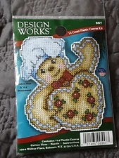 NEW Design Works Gingerbread Man w/Heart counted cross stitch kit 3x4" ornament